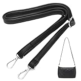 Frauen Leder Schulterriemen Trageriemen,Taschengurt Schwarz,Tasche Schultergurte Gurt Riemen für Geldbörse Handtaschen, verstellbare Ersatz Crossbody Bag Strap Tragegurt Umhängegurt