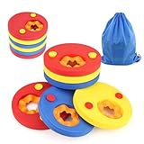 Luchild Schwimmscheiben für Kinder 6Pcs Schwimmen Float Discs mit Aufbewahrungstasche Arm Schwimmplatte Eva Delphin Schwimmscheiben Geeignet für Kinder im Alter von 3-6 Jahren Schwimmen zu Lernen