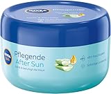 NIVEA SUN After Sun Nährender Balsam, kühlende Lotion nach dem Sonnenbad, beruhigender Balsam mit Bio-Aloe Vera und Hyaluron für 48h Feuchtigkeit (300 ml)