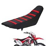 Anxin Universal Motorrad Greifer Sitzbezug Gummi Soft Skin Covers Fit for Most of Dirt Bike Sie SX CRF KXF RM YZ YZF KLX 125 250 150 200 250 350 450 Dirt Pit Bike Off Road Rot