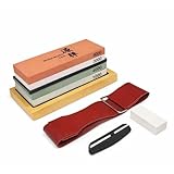 Minamoto Zen® Schleifstein Set – Japanischer Messerschärfer 400/1000 & 3000/8000 – Premium Wetzstein für Messer