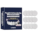 Zahnhalter Reinigungsmittel,Tabletten Retainer Frisch Zahnspangen,Zahnspangenreiniger Tabs Minzig Frisch,Mundschutz & Zahnspange Reinigungstabletten,Reinigungstabletten Für Retainer,12PC