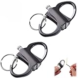 Keychain Lighter Match Strike, Ewiges Streichholz Feuerzeug mit Schlüsselanhänger, Tragbares Wiederverwendbares multifunktionsmatch, Outdoor Camping Match Feuerzeug, Butangasfrei (Schwarz, 2PCS)