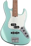 MetroExpress 21-Fret Hybrid P/J Bass, Morado Fingerboard, 4-String - Solid Sage Green Metallic High Polish