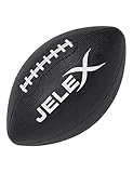 JELEX Touchdown American Football aus Gummi, mit klassischer Naht und hervorragender Sprung- und Flugeigenschaft, optimale Handlichkeit mit gutem Grip. Gewicht: 400 g (Black)