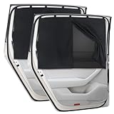 DIZA100 Sonnenschutz Auto Baby, 2 Pack Magnetisch Doppelschicht Sonnenschutz Kinder/Auto Vorhang UV Schutz & Verdunkelung Autofenster Hitzeschutz Vorhang für Seitenscheibe