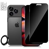 TUTUO Sichtschutz Schutzfolie für iPhone 17 Pro Max für Panzerglas, [2+1 Stück] Anti Spy Panzer Schutz Glas + Kameraschutz, 9H Härte Anti-Kratze