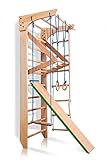 Sportgerät Turnwand Kinder Gym Kinder-3-220-Farbe-Lak Klettergerüst Fitness Kletterwand Holz Sprossenwand mit Stange