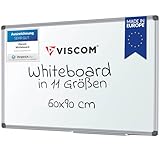 VISCOM Whiteboard magnetisch - 60 x 90 cm - Magnettafel in 11 Größen - Magnetwand, kratzfest & beschreibbar - mit Aluminium-Rahmen - für Hoch- und Querformat