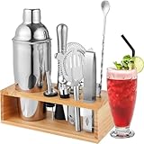 Cunsieun Cocktail Shaker, Cocktail Set, 10-teiliges Geschenk Bar Set Bar Zubehör Cocktail set, 750 ML Premium Barkeeper Set für Zuhause, Bar