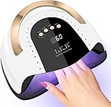 UV Lampe für Gelnägel, 268W UV Lampe Nägel LED Lampe Nägel, Verbessertem Ladestecker und 4 Timern LCD-Display Infrarotsensor Heim und Salon