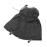 NULYLU Schneefang Bergsteigen Gamaschen wasserdicht Wanderzubehör Wandern im Freien Knöchel Schneegader Gamaschen für Skischuhe Beingerader Schneestiefel-Gamaschen Klettergamasche Schwarz