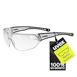 uvex sportstyle 204 - Sportbrille für Damen und Herren - 100% UVA-, B, C Schutz - druckfreier Sitz & perfekter Halt - clear/clear - one size