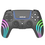Wireless Controller für PS5/PS5 Slim/ PS5 Pro,Drahtlos Controller Kompatibel mit PS5/PC mit Turbo-Dauerfeuer/Makrofunktion/Duale Vibrations-Gyrosensorfunktion//6-Achsen-Gyrosensorfunktion﻿(Schwarz)