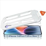 manlian 2-Stück für Panzerglas für iPhone 14 Plus, iPhone 13 Pro Max (6,7 Zoll), One-Touch-Installation, automatische Ausrichtung, Gehärtete Glas Displayschutz.