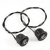 GEAREVER 12V 20A Auto Sitzheizung Schalter, 2 Stück Auto Runder Sitzheizung Heizmatte Schalter, Universal 3-Polige Runde Beheizte Wippe Hi Low Off Druckknopf für Autos SUV LKW RV Boote