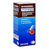 Betaisodona® Mund-Antiseptikum 100 ml, Lösung gegen Bakterien, Pilze oder Viren zum Gurgeln und Spülen, mit PVP-Iod – gut verträglich für die Schleimhaut – milder Geschmack – färbt Zähne nicht