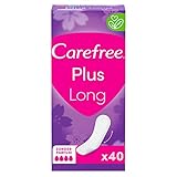 Carefree Plus Long Slipeinlagen mit ultimativem verbessertem Kern, parfümfrei, Absorptionsgrad vier, Größe L, extra lang, 40er Pack