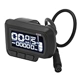 Bike Display Meter, 24V 36V 48V 60V 6pin Waterproof EN06 LCD Speedmeter Electric Bike Display Panel with Light Connector for 22.2mm Ebike Scooter Handlebar