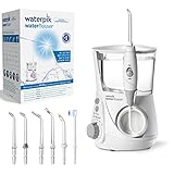 Waterpik Ultra Professional Waterflosser feststehende Munddusche mit 7 Aufsätzen, Druckbereich von 0,7-7 Bar regulierbar über 10 Druckeinstellungen, integrierter Timer, Weiß (WP-660EU)