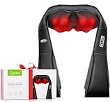 Nackenmassagegerät mit Heizfunktion - Elektrisches Shiatsu-Massagegerät, das perfekte Geschenk zur Linderung von Schulter- und Nackenschmerzen für Autofahrer im Home Office