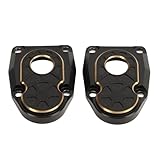 POENVFPO Portalknuckle-Lenkkappe aus Schwarzem Messing, Verschleißfest, Axial Capra SCX10 III AR45P 1/10 für Verbesserte Leistung