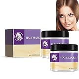 2PC Collagen Hair Treatment,Kollagen-Haarbehandlung Haarmaske, Geschädigtes Haar,Collagen Hair Mask, Deep Repair Conditioning Argan Oil Collagen Hair Mask, Für Trockenes