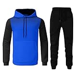 meiodtion Trainingsanzug Jogginganzug Herren Activewear für Herren Herren Herbst Wintersport zweiteiliger Anzug und Freizeit Fitness Polka Dot Hoodie Pullover und Freizeitanzug Sportanzug Herren