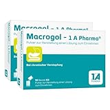 Macrogol - 1 A Pharma® Pulver gegen Verstopfung Doppelpackung | 2x50 Stk | Bei chronischer Verstopfung | Bewährtes Abführmittel | Hausapotheke | Wirkt sanft
