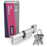 Knaufzylinder APECS Schließzylinder mit Knauf Zylinderschloss 95(45C/50) mm fur Türschloss Haustür mit 3 Schlüsseln Modell EC-95(45C/50)-C