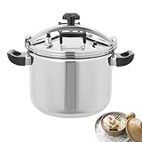 Kommerzieller Schnellkochtopf, Edelstahl-Schnellkochtopf mit Druckbegrenzungsventil, Multiherd-kompatibel, ideal für Zuhause, Restaurants und Kantinen