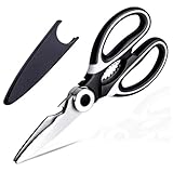 Küchenschere Premium, Mehrzweckschere, Fleischschere, Schere mit Abdeckung, Küchenschere für Huhn, Fisch, Geflügel, Fleisch