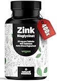 Zink Tabletten hochdosiert - 400 Tabletten hochdosiert mit 25mg Zink-Bisglycinat - Vegan und produziert in Deutschland v.1.0