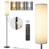 anyts Stehlampe Wohnzimmer Dimmbar Standleuchte 12W LED Stehlampe mit Fernbedienung für Wohnzimmer, Schlafzimmer