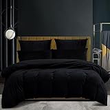 Winter Plüsch Kuschelig Bettwäsche 155x220 Schwarz Samt Thermo Fleece Flausch Microfleece Nicky Wende Bettwäsche Set Cashmere touch Warm Weich Teddy Plüsch Bettbezug Wintermotiv mit Reißverschluss