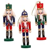 Cabilock 3 Stück Weihnachtlicher Holzpuppen Teiliges Hängende Weihnachtsdeko für Zuhause Hotel und Festlichkeiten Kreatives für Festliche Anlässe und