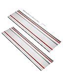 VEVOR Führungsschiene für Tauchsägen, 700x180mm, 2er-Set stranggepressten Aluminium-Führungsschienen & 1 Verbindungsstück, kompatibel mit Tauchsägen von Makita, Festool & WEN, für Holzbearbeitung