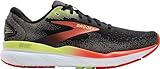 Brooks Herren Ghost 16 Sneaker, Black/Mandarin Red/Green, 48.5 EU