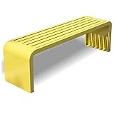 Gartenbank aus Metall, rückenfrei, für Innenhöfe, Hinterhöfe, Gärten und Poolbereiche