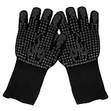 Garneck Hitzebeständige Silikon Ofenhandschuhe Isolierte BBQ und Backhandschuhe Waschbar Hitzeschutz für Küche Grill und Mikrowelle Langlebig und Vielseitig für Zuhause und Gastronomie