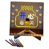 Tragbares leuchtendes Tafel-Set für Kinder, löschbare Acryl-Schreibtafel mit Ständer und Markern (2)