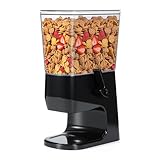 Tokokimo Müslispender, Zerkleinert Keine Cerealien Beim Ausgeben, 3,2 L Cereal Dispenser & Cornflakes Spender, Ideal Für Süßigkeiten, Nüsse, Bohnen, Granola（Schwarz, 1er-Set）