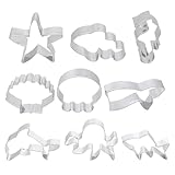 VERDANVERSE 9 Stück Teiliges Edelstahl Ozean motiv mit Meerestieren Plätzchenformen Backzubehör für DIY Kekse Backen Einfache Reinigung Langlebig