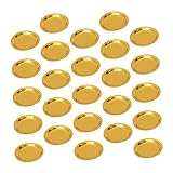 SEWOART 25St Einwegteller goldene Pappteller runde Kuchenformen Papptellerhalter runde Servierplatte achatscheiben snack platte Kuchenteller für Partys dekorative Goldplatten Papier