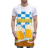 Knowlife Küchenschürze,Oktoberfest Schürze | Verstellbare Bindeweise Ölabweisend Atmungsaktiv Kariert Für Küche Werkstatt Garten