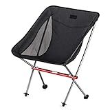 Leichter Klappstuhl Camping Omic Rückenstütze, Tragbarer Ultraleichter Angelhocker, Aluminium Moon Chair, Tragkraft 300 Kg, Starke Belastbarkeit