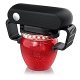 Arendo - Elektrischer Glasöffner – Automatischer Deckelöffner für versiegelte Gläser - freihändiger Schraubdeckelöffner – kein Aufwand beim Öffnen – Küchenhelfer für Senioren und Kinder