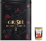 3x Grisbi Dose Secret Pleasure, Crunchy Shortcruf -Kekse gefüllt mit Sahne, Spezialausgabe mit 4 Schokolade, Haselnuss, Zitrone und geheimen Vergnügen, 515 g + Itlaian Gourmet polpa 400g