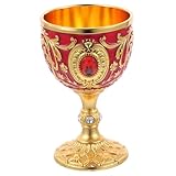 CRILSTYLEO Kleiner Likörbecher aus Retro Weinbecher mit Gravurmuster Eleganter Schnapsbecher für Partys Hochzeiten und Weinproben Wiederverwendbar und Leicht