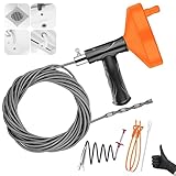 Rohrreinigungsspirale 10M Abflussschlange Verstopfungsentferner Werkzeug – abflussreiniger spirale für Kanalisation, Küche, Bad, Dusche, WC, verstopfte Abflüsse, Öffner, rohrreiniger